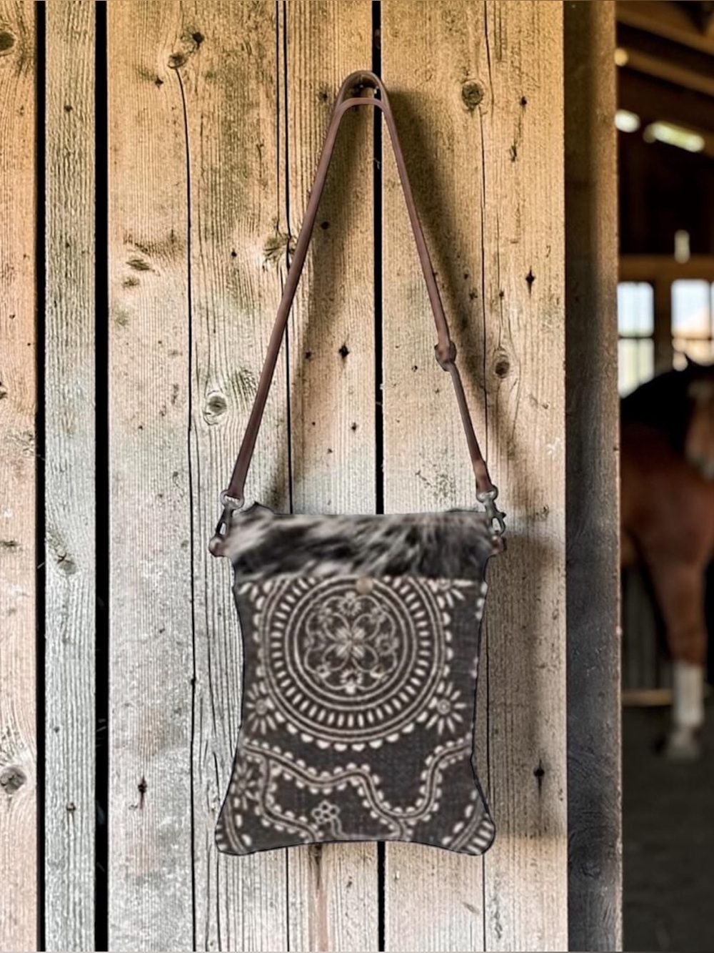 Myra Bag Small Tales Cowhair Western Crossbody Bag